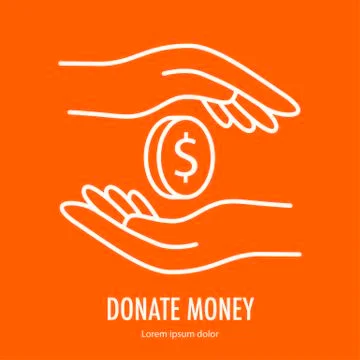 Coin in hand Stock Illustration