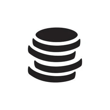 Coin Icon In Flat Style Vector Icon For Apps, UI, Websites. Currency Black Ic Stock Illustration