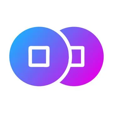 Coin icon gradient purple style chinese new year illustration vector perfect Ilustración de archivo