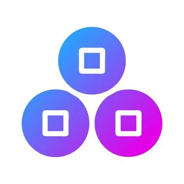 Coin icon gradient purple style chinese new year illustration vector perfect Ilustración de archivo