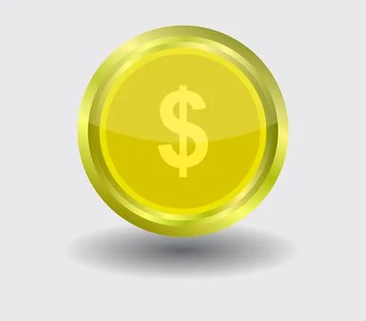 Coin icon illustrated in vector on white background Stock Illustration