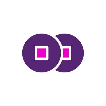 Coin icon solid purple pink colour chinese new year symbol perfect. Stock Illustration