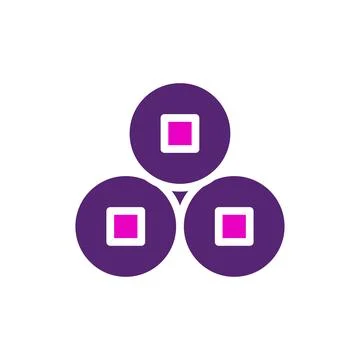 Coin icon solid purple pink colour chinese new year symbol perfect. Illustrazione stock