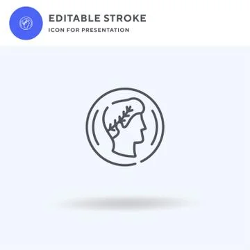 Coin icon vector, filled flat sign, solid pictogram isolated on white, logo Stock Illustration