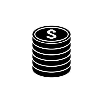Coin icon vector Stock Illustration