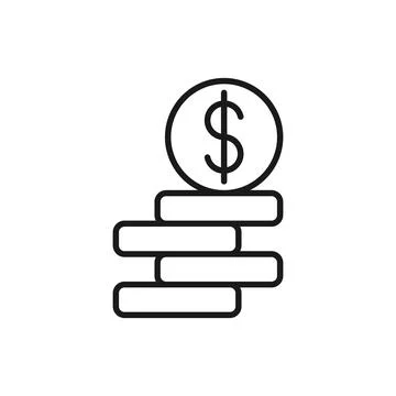 Coin icon Vector Illustration. Dollar Money Coin icon vector design concept f Иллюстрация