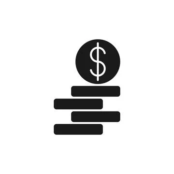 Coin icon Vector Illustration. Dollar Money Coin icon vector design concept f Stock-Illustration