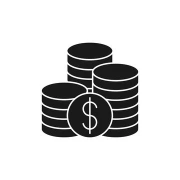 Coin icon Vector Illustration. Dollar Money Coin icon vector design concept f Stock Illustration