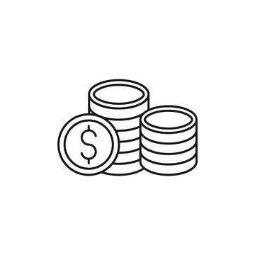 Coin icon Vector Illustration. Dollar Money Coin icon vector design concept f Stock-Illustration