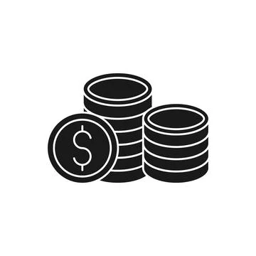 Coin icon Vector Illustration. Dollar Money Coin icon vector design concept f Stock Illustration