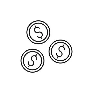Coin icon Vector Illustration. Dollar Money Coin icon vector design concept f Stock-Illustration