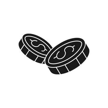 Coin icon Vector Illustration. Dollar Money Coin icon vector design concept f Stock Illustration