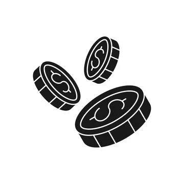 Coin icon Vector Illustration. Dollar Money Coin icon vector design concept f Stock Illustration