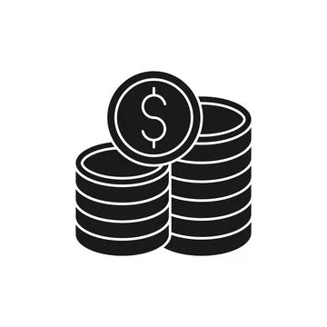 Coin icon Vector Illustration. Dollar Money Coin icon vector design concept f Ilustración de archivo