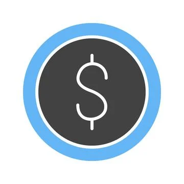 Coin icon vector image. Stock Illustration