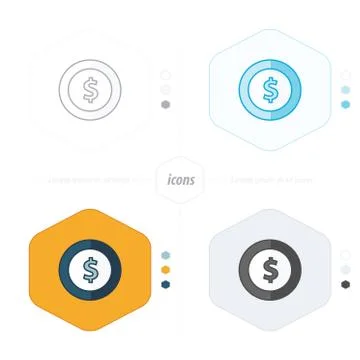Coin icon.vector illustration Stock Illustration