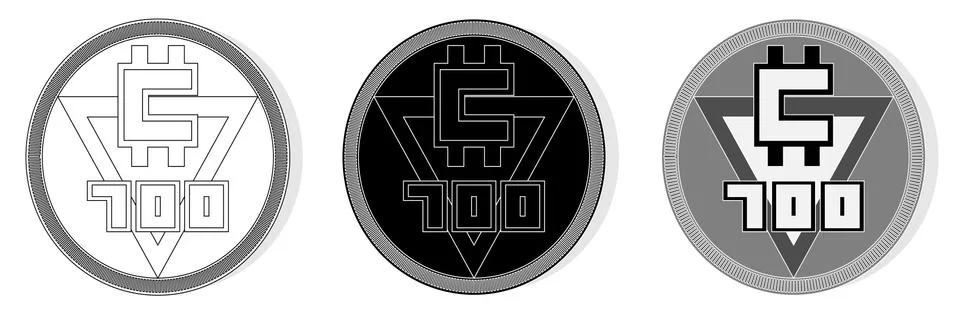 Coin illustration set. Stock Illustration