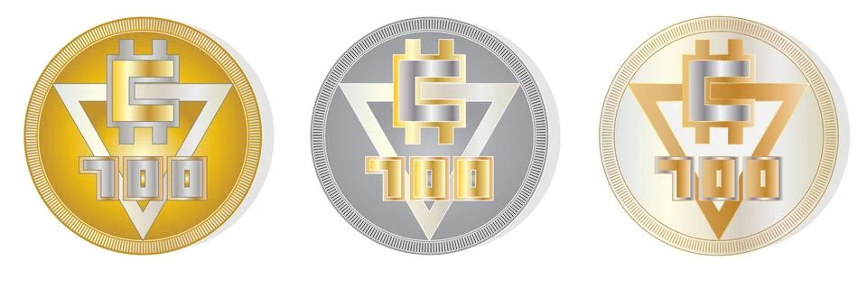 Coin illustration set. Stock Illustration