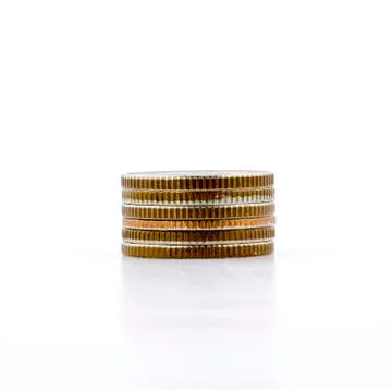 Coin isolated on white background Stock Photos