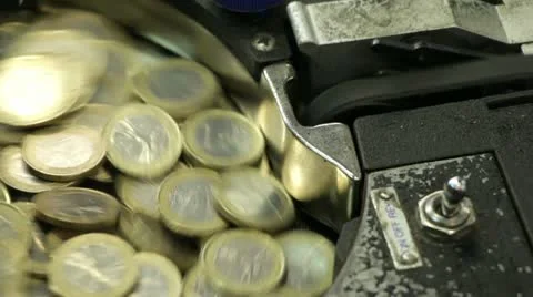 Coin Machine Counting Money Stock Footage 21980959
