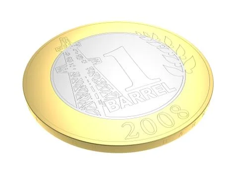 Coin One Barrel Stock Illustration
