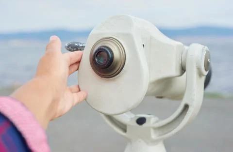 Coin operated binoculars Stock Photos