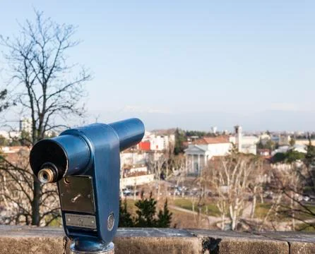 Coin Operated Telescope for Sightseeing. Foto stock