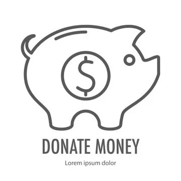 Coin in pig Stock Illustration