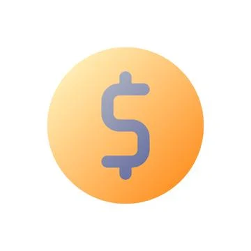 Coin pixel perfect flat gradient color ui icon イラスト素材