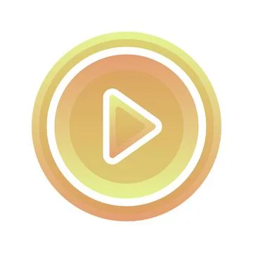 Coin play gradient logo design template icon Stock Illustration