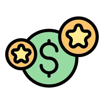 Coin promo icon vector flat Illustrazione stock