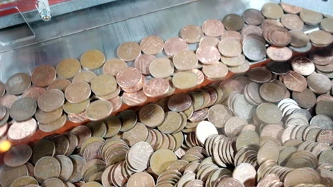 Coin Pusher arcade game Stock Footage 146658153