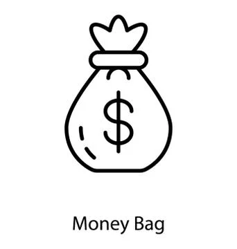 Coin Sack Vector Illustrazione stock