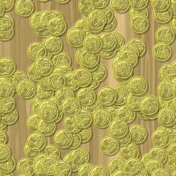 Coin seamless generated hires texture background Stock Illustration