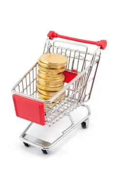 Coin shape chocolates Stock Photos