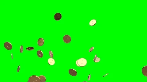Coin shower  at screen Vídeo Stock 96711473