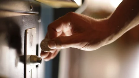 Coin Slot Close Up - Two Angles, Ready Player One Stock-Footage 87186415