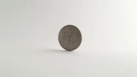 Coin in slow motion Stock Footage 70917038