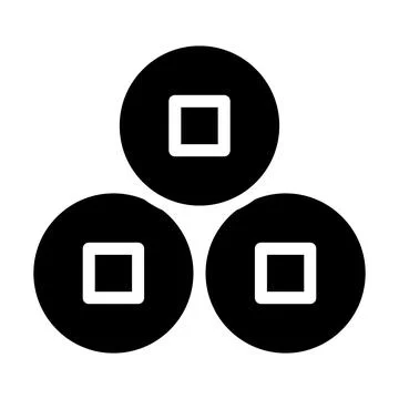 Coin solid icon style chinese new year illustration vector perfect. Stock Illustration