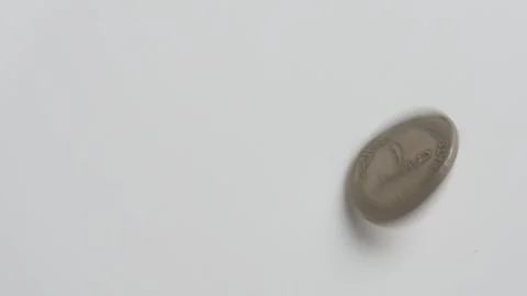 Coin Spin AED Video stock 328647065