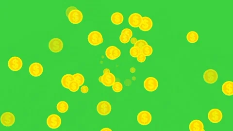 Coin splash animation Stock Footage 234854971
