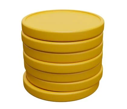 Coin stack 3d illustration. 3d render cartoon minimal icon illustration 스톡 일러스트