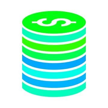 Coin Stack Icon Stock Illustration