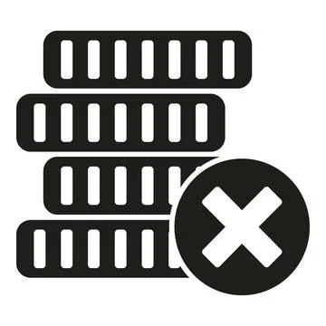 Coin stack icon simple vector. Card error Stockillustratie