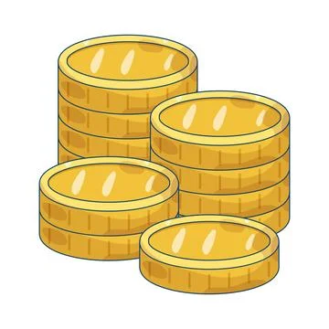 Coin stack Stock Illustration