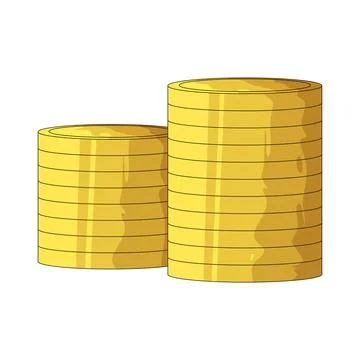 Coin stack illustration Stock Illustration
