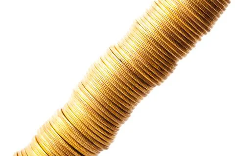 Coin stack isolated on white Stock Photos