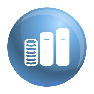 Coin stack money icon, simple style Stock Illustration