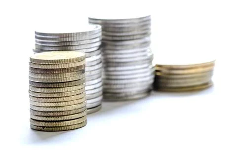 Coin stack Stock Photos