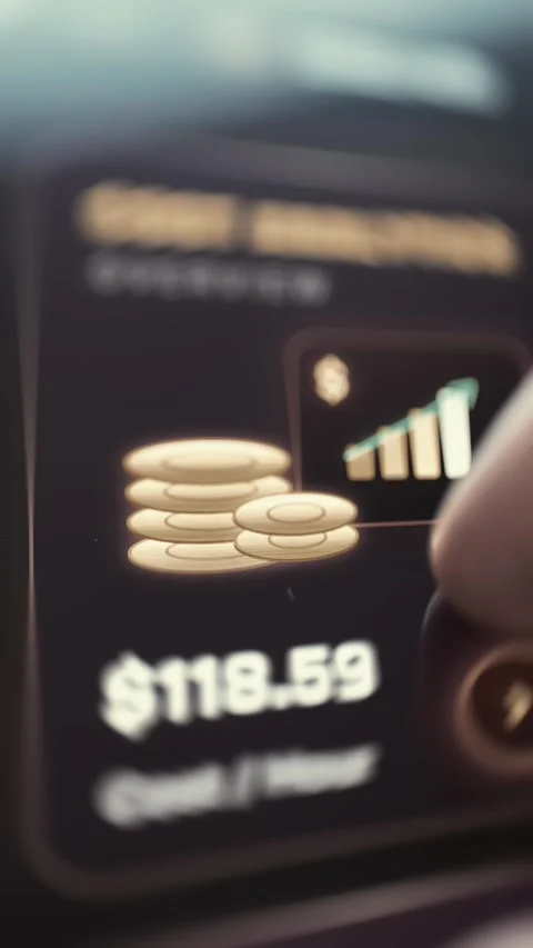 Coin Stack With Rising Financial Performance Bars 4K Vidéo 341335971